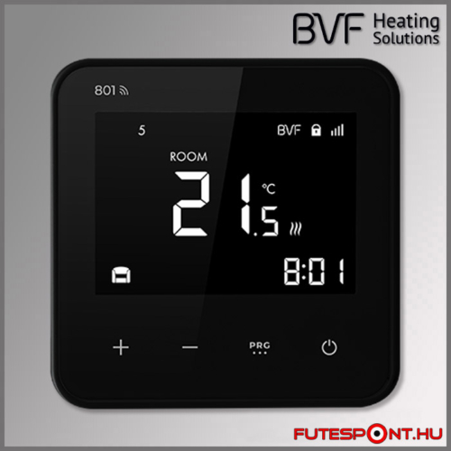 BVF 801 wifi duplaszenzoros termosztát fekete