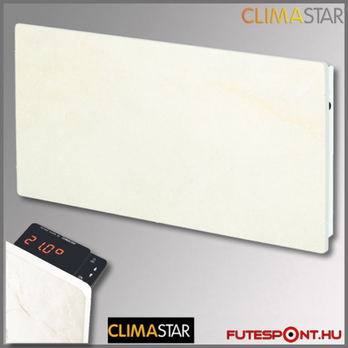 climastar smart touch hőtárolós fűtőpanel, kerámia, fehér mészkő