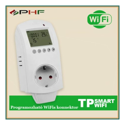 HY02TP wifi konnektor termosztát, termosztátos dugalj