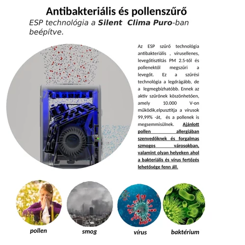 zymbo silent climapuro esp szűrő klíma kültéri egység nélkül