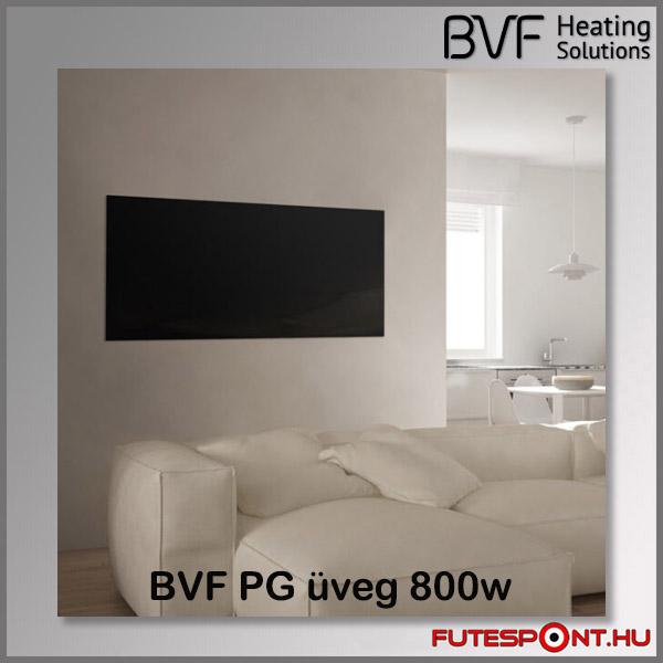 BVF PG 800W üveg infrapanel - fekete