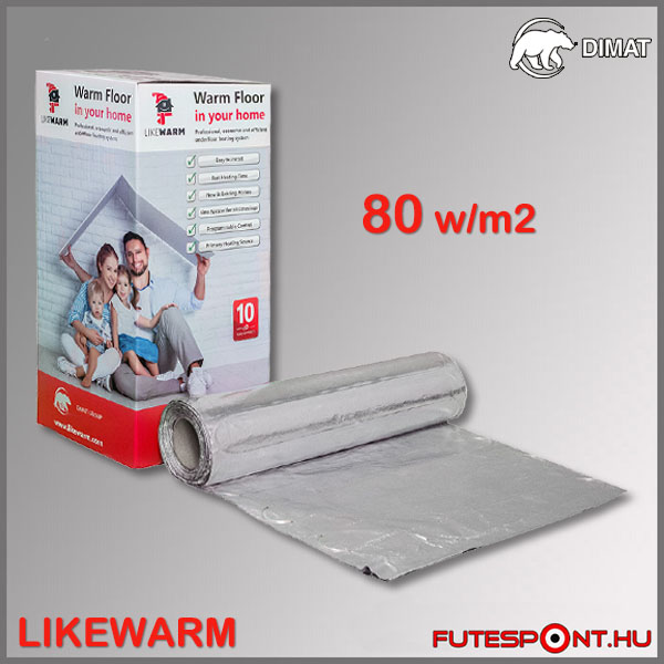 LIKEWARM F-MAT alu fűtőszőnyeg 80W/m2 - 2,5m2